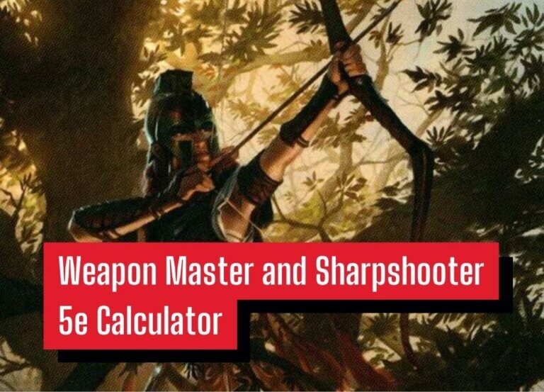Great Weapon Master and Sharpshooter 5e Calculator