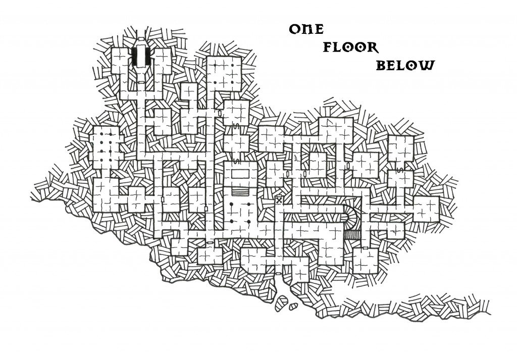 A large megadungeon with secret rooms