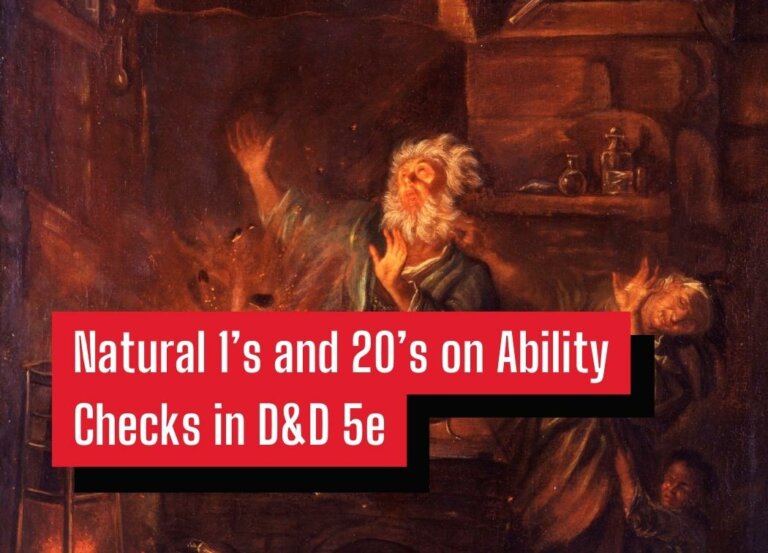 Natural 1’s and 20’s on Ability Checks in D&D 5e