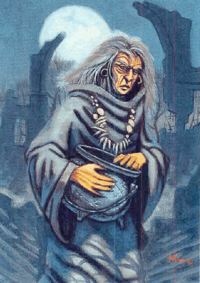 bheur hag from the monstrous manual which looks like an old woman with a cauldron