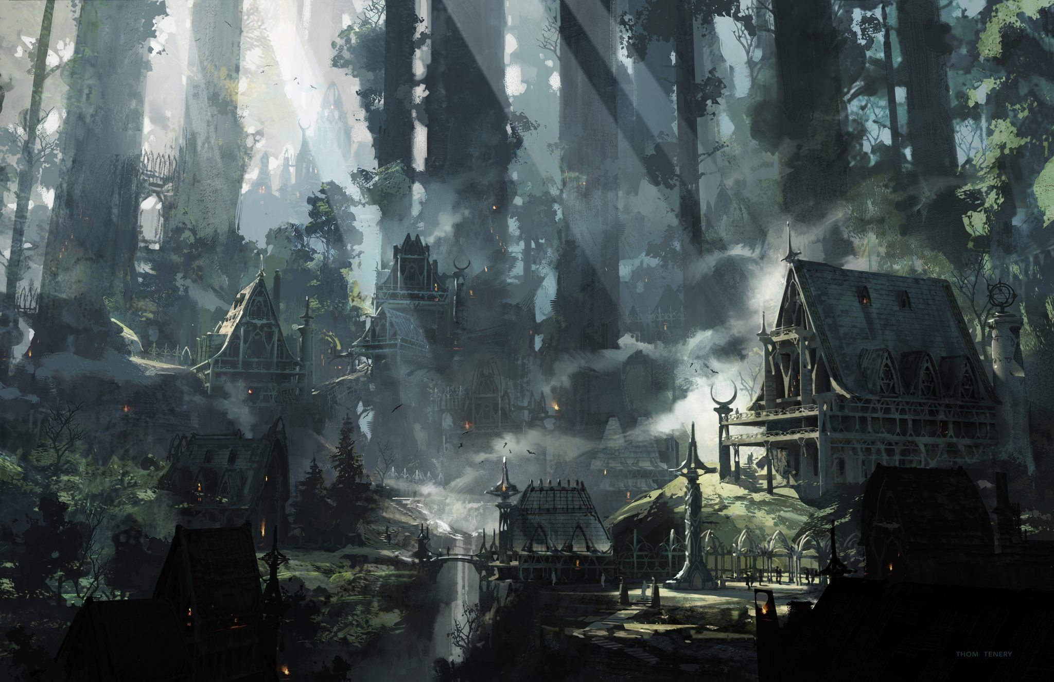 elven city from the D&D player's handbook