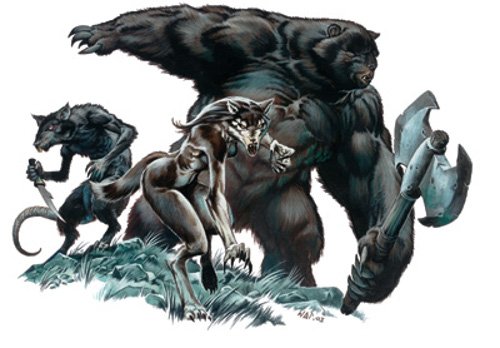 lycanthrope artwork from the 3.5e Monster Manual