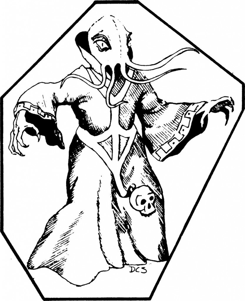 mind flayer from 1e looks absolutely goofy. It's got this big octopus head and is awkwardly posing with huge baggy robes that are like 3 sizes too big.