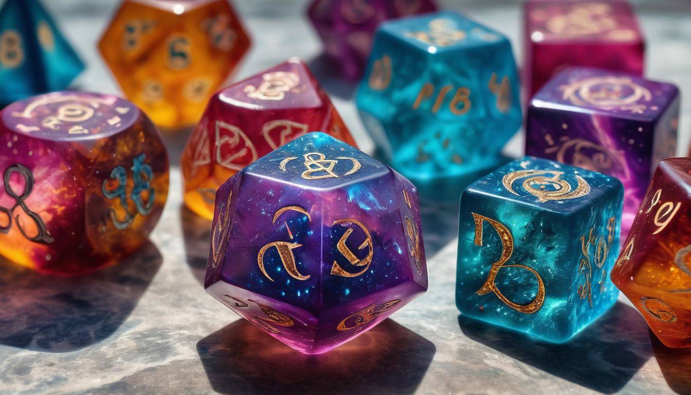 Colorful custom D&D dice