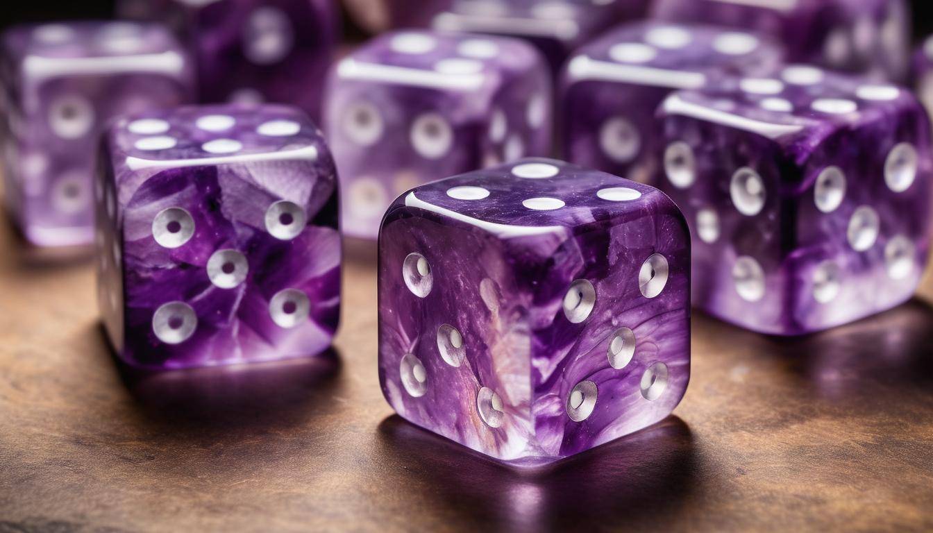 Gorgeous amethyst dice